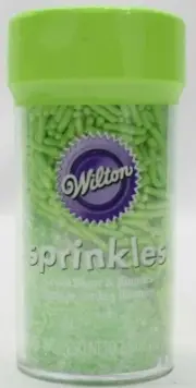 Wilton Sprinkles, Green Sugar & Jimmies, 2.5 oz. each - 8 Pack