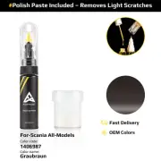 Touch Up Paint For Scania All Models 1406987 Graubraun With Polish Paste