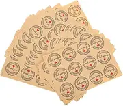 VALICLUD 12 Pcs Thank You Wrapping Stickers Heart Design Adhesive Labels for Baking Food Packaging Handmade and Present Wrapping Durable Paper Seal for Special Occasions