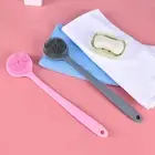 38CM Silicone Body Scrub Massage Bath Brush Washing Shower Brush Back Scrubber