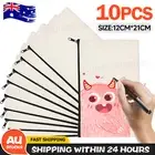 10Pcs Canvas Makeup Bags Canvas Zipper Pouch Bags Pencil Case BlankDIY Craft AU
