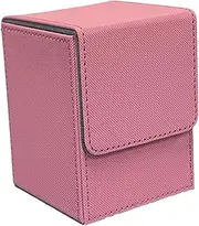 TENOL Card Deck Box Hold 100+, Sleeved Card Storage Box, Cards Protector, Collectible Cards Container, Card Organizer Decks Case for Trading Card Games, Pink