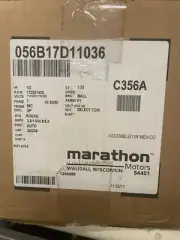 C356A Marathon 0.33 HP, 1 Ph, 60/50 Hz, 115/230V, 1800/1500 RPM, 56C Frame, DP -