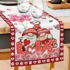 Valentine Table Runner 13x72 Inch Love Heart Holiday Kitchen Dining Table Dec...