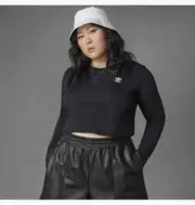 adidas Originals Womens Always Original Rib Long Sleeve Top (Plus Size) / 3X