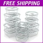 Leak-Proof 24-Pc Glass Food Storage Containers - Ideal for Meal Prep & More
