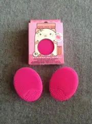 SUGU Beauty Exfoliation Silicone Face Cleansing Pad Duo in Pink (2 Pack)