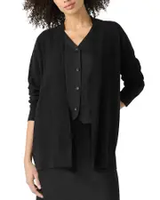 Eileen Fisher Linen Cotton Long Cardigan