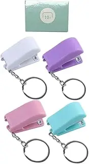 ERINGOGO Mini Stapler Keyring 1 Set of 5 Portable Hanging Stapler for Office Stapling
