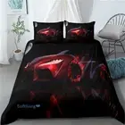 Linen Single/Double/Queen/King Bed Quilt/Doona/Duvet Cover Set Sports Car Red