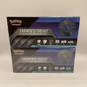 2x Pokemon TCG Trainers Toolkit 2021 Blue Box Trainer cards Energy Dice 4 Packs