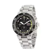 Oris Aquis Depth Gauge Chronograph On Steel Bracelet Bonus Oris Rubber Strap NEW