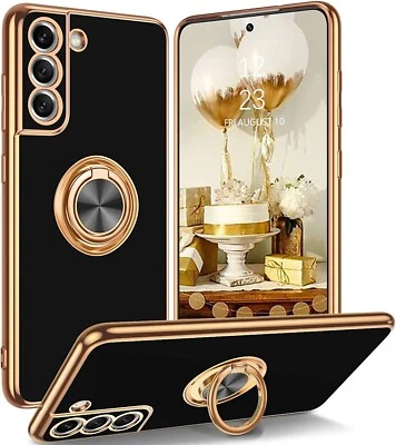For Samsung Galaxy S21 FE 5G with Ring Shockproof Hybrid Rugged Phone Case Cover