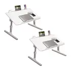 2X 70X45cm White Small Laptop Bed Portable Foldable Study Table Adjustable