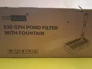 Vivohome CUF-5000 530 GPH Pond Filter with Fountain Submersible UV-C