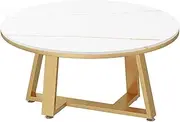 Exquisite Bedside Cabinets Marble Coffee Table, Single Layer Center Coffee Table Reception Room Office Reception Room Sofa Side Table Basket Table (Color : A, Size : 80 * 80 * 40CM)