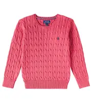 [Polo Ralph Lauren Kids] Polo Ralph Lauren Kids Cable-knit cotton sweater Y 1,5 red
