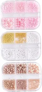 FOMIYES Pearl Designed Manicure Beads Nail Art DIY Decorations for Stunning Nail Designs for Nail Salon Accessories and Home Manicure Enthusiasts