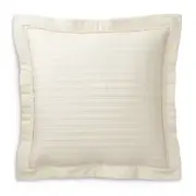 Ralph Lauren Reed Cotton Sateen 20" Feather Decorative Pillow - Hollywood Cream