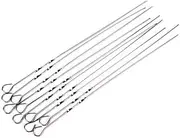 Mipcase 14Pcs Reusable Stainless Steel Barbecue Skewers with Loop Handles for Easy Grilling BBQ Kabob Tools for Outdoor Parties and Picnics and Dishwasher Safe