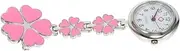 [OATIPHO] 1pc Nurse Table Digital Watch Nurses Fob Watch Nurse Lapel Pin Watch Fake Flower Lapel Watch Chain Watch for Women Nurse Pocket Watch Trendy Decor Lanyard Custom Zinc Alloy Pink