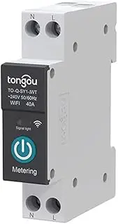 Qudai WiFi Intelligent Circuit Breaker Wireless Remotes Control Switch Mobilephone APP Remotes Viewing Intelligent Home Circuit Breaker Timing Countdown Loop Timing Modes with Metering Compatible with