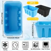 2 Pack Extra Large Ice Block Molds 8lb Reusable Reinforced Silicone Ice GrvmQ