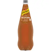 Schweppes Traditional Brown Creaming Soda Soft Drink Bottle 1.1l