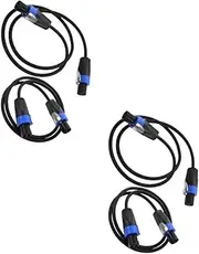 Totority Sets Durability Stage Speaker Cables Pure Speaker Wire Cables Plugs Connectors Audio for Pcs