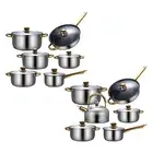 6Pcs Kitchen Cooking Set Portable Saucepan Frying Pan Nonstick Pan Ergonomic