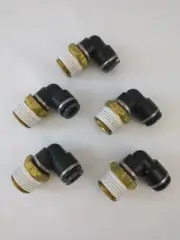 (5 pcs) SCM KV2L11-37S Air Fittings, Male Elbow, 3/8'', 1/2” NPT
