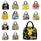 Pokemon Pikachu 3D Print Insulated Lunch Bag School Lunchbox Handbag Picnic Box
