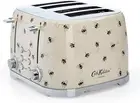 Cath Kidston 4 Slice Toasters Wide Slots Multi Functional Stainless Steel - Bees