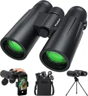 10x50 Waterproof Binoculars with Tripod/Carrying Bag HD BAK4 for Hunting Boating