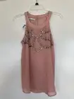 maurices sleeveless top s mauve beautiful sequined beaded scalloped design