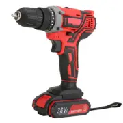Cordless Electric Pistol Drill 36V Impact Drill Electric Screwdriver w/ Battery