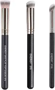 Concealer Brush Set Professional Angle Under Eye Brushes Flat Top Perfect For Foundation Blending Liquid Cream or Flawless Powder Cosmetics Buffing Stippling 270/272/370s
