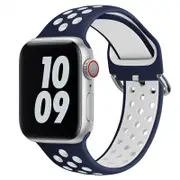 Apple Watch IWatch Band Silicone Strap Blue & White