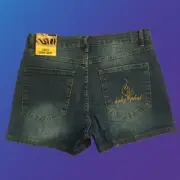 Ladies Baby Phat Medium Wash Blue Jean Shorts Size Small