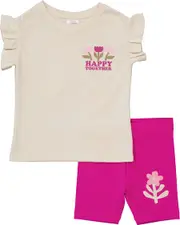 Toddler Girl Tee And Bike Short Set