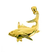 14K Gold Fish Pendant