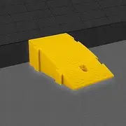 MAEEHDNKM Portable Curb Ramps, Plastic Threshold Ramp, Interlocking Wheelchair Ramp, Heavy Duty Kerb Handicap Ramps for Sidewalk Driveway 3" 4" 6" Rise Height(Yellow,25x27x7 cm)