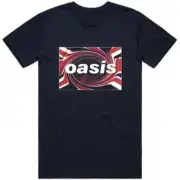 Oasis Union Jack T-Shirt Blue New