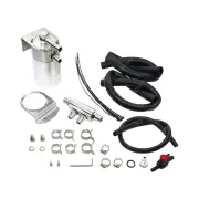 SAAS Oil Catch Tank Full Kit for Mitsubishi Triton MQ 2.4L Polished Aluminium