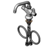 T&S Brass 5F-2SLF06 Deck Mount Mixing Faucet w/ 6" Swing Spout