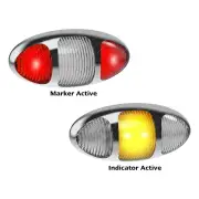 LED Autolamps Rear Marker/Supplementary Indicator Chrome Housing Harness&Plug
