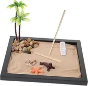 ORFOFE 1Set Japanese Style Sand Beach Landscape Ornament Zen Desk Sandbox Decor for Meditation and Aesthetics Elegant Tabletop Micro Landscape for Home and Office