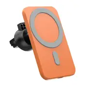 Wireless Fast Magsafe Car Charger for iPhone 12 13 Pro Mini - Orange 15W
