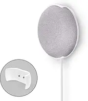 [Mount Plus] SB-58W Wall Ceiling Cabinet Mount Holder Stand Clip Make for Google Nest Home Mini Gen 1, Gen 2, Round Speaker Accessories (1 Pack White)
