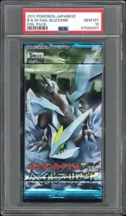 PSA 10 GEM MINT Hail Blizzard Booster Pack Unlimited Pokemon Japanese BW3